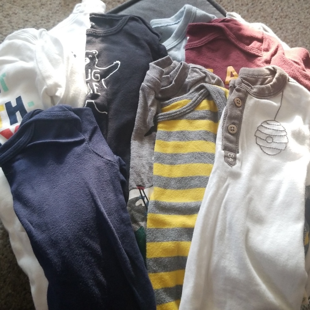 Boys Lot  (Ten)18 months long sleeve Onsies